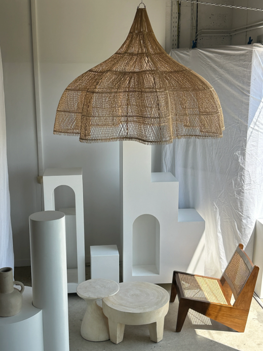 Lotus rattan pendant light